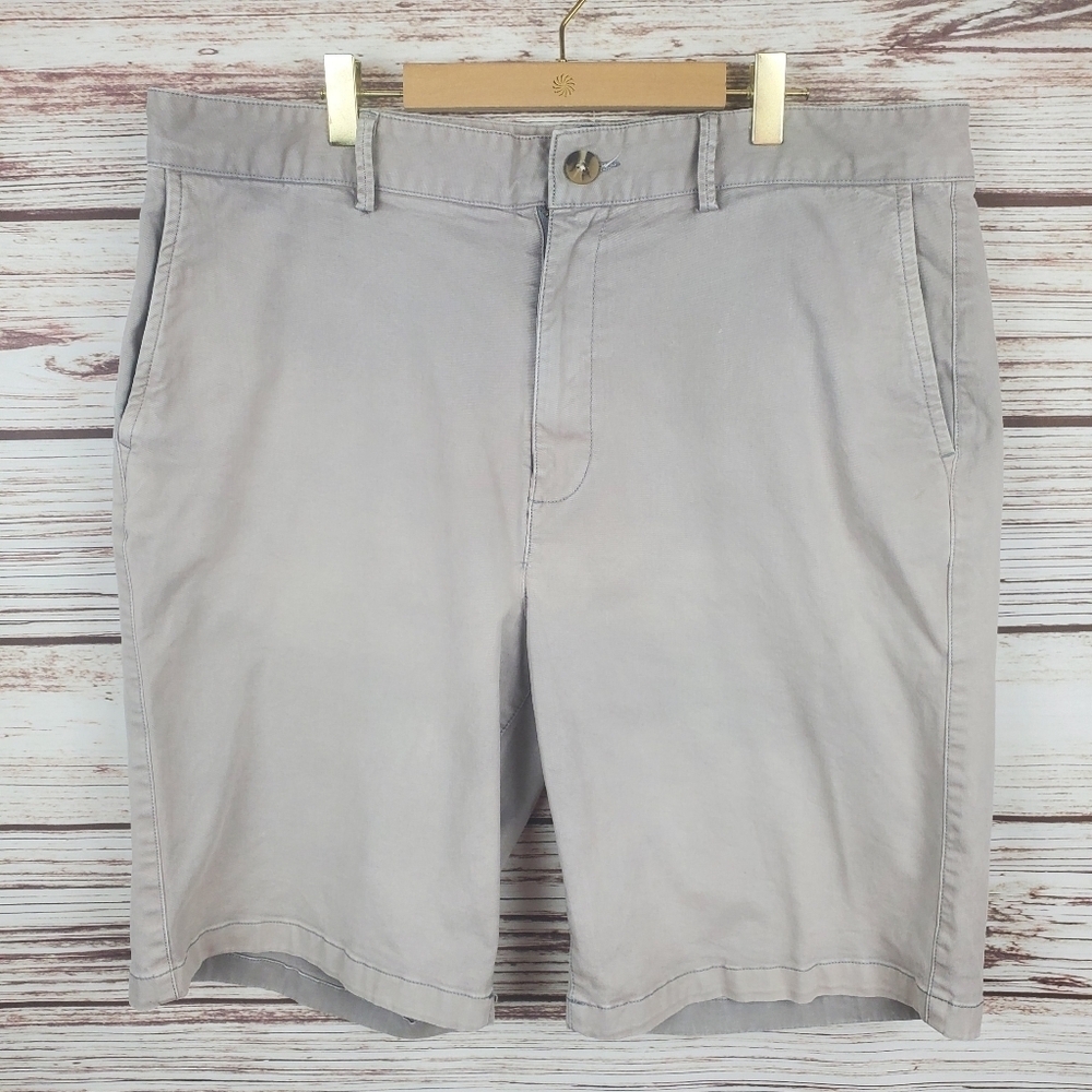 Flint And Tinder Size 36 Mens 365 Washed Grey Chino Khaki Shorts